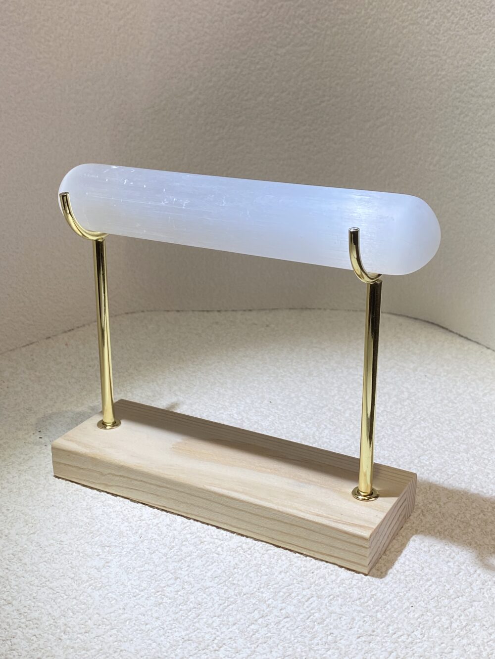 透石膏淨化棒＋原木展示架（15cm組）