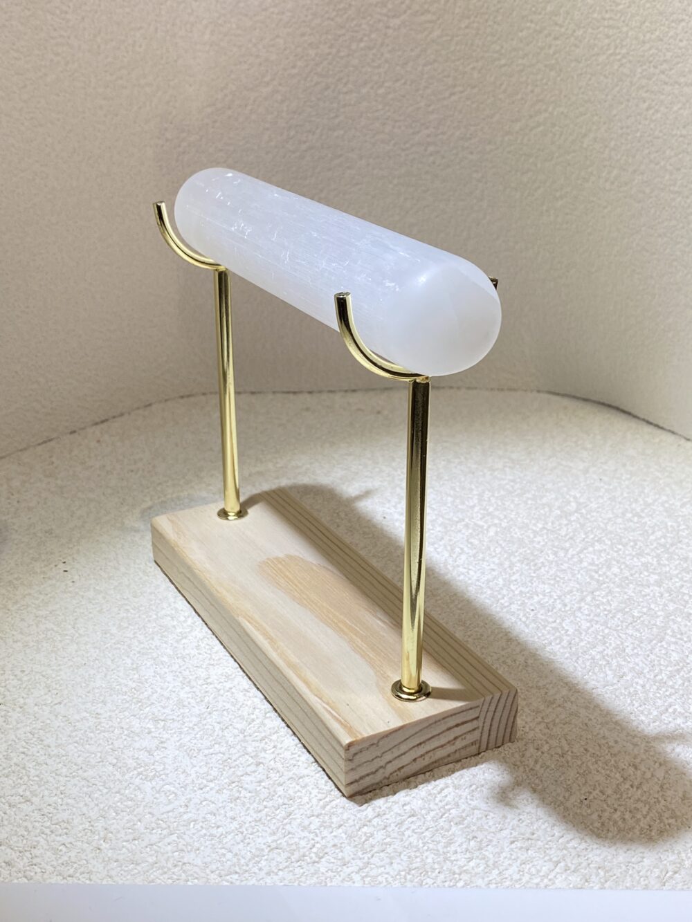 透石膏淨化棒＋原木展示架（15cm組）