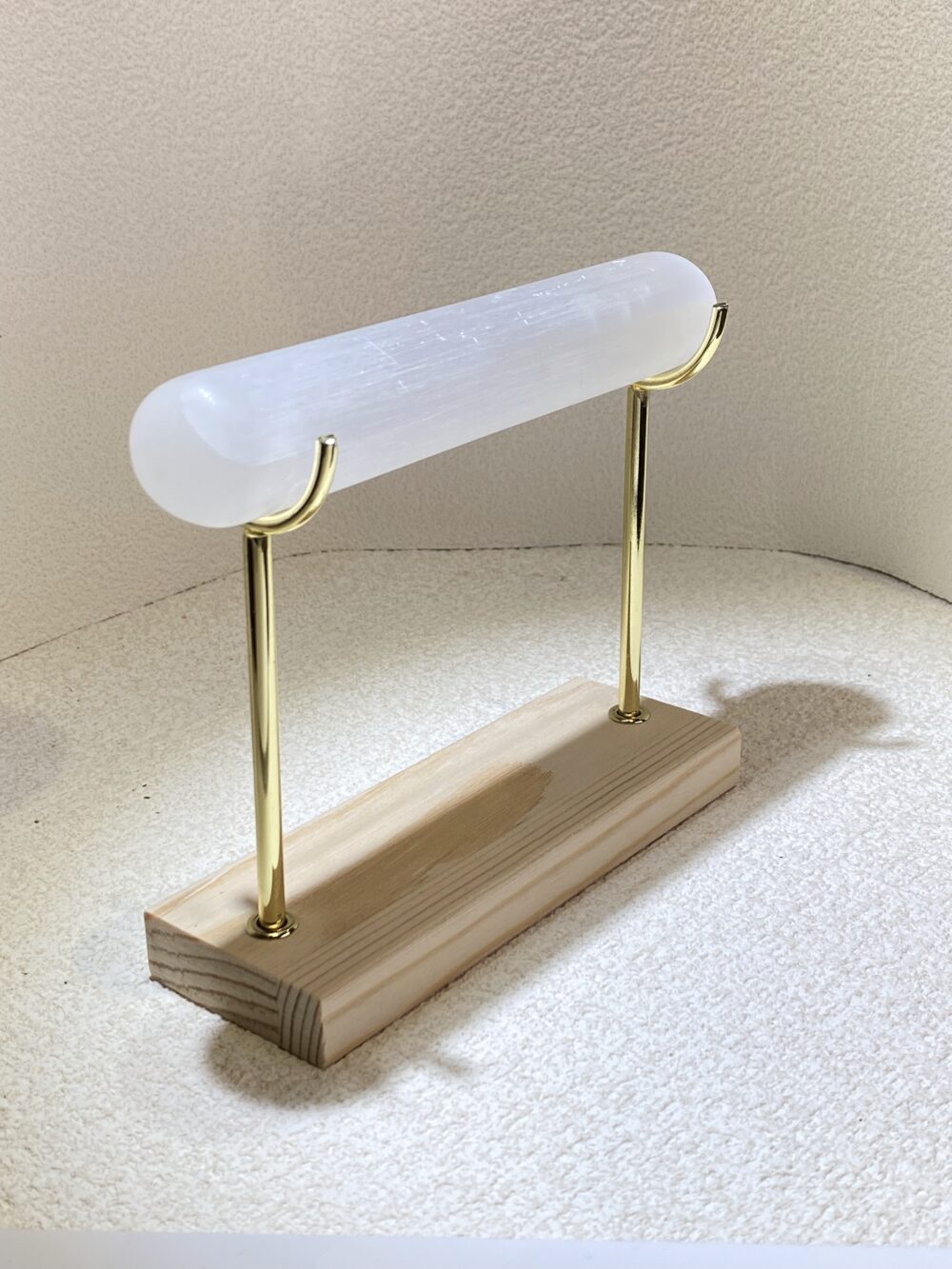 透石膏淨化棒＋原木展示架（15cm組）