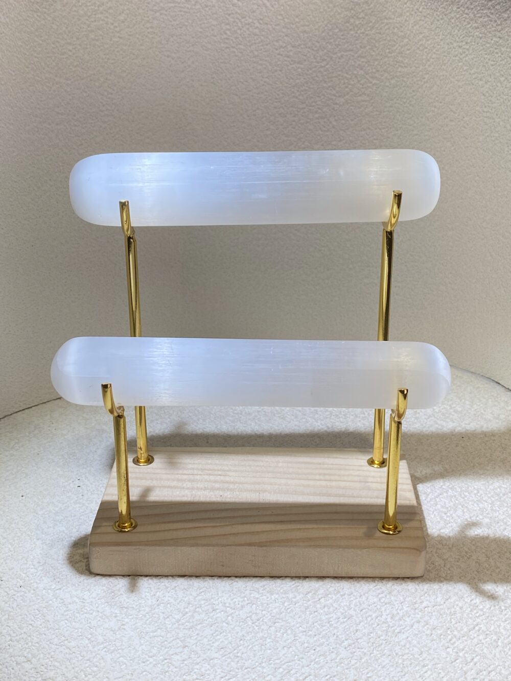 透石膏淨化棒＋原木展示架（15cm組）
