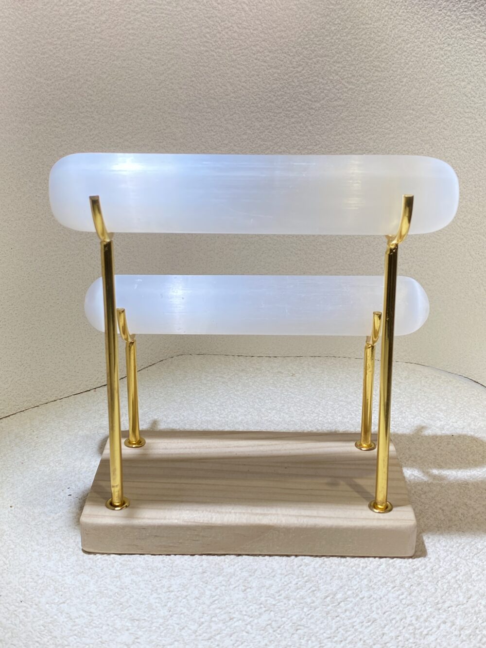 透石膏淨化棒＋原木展示架（15cm組）